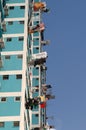 Blue building in singapour Royalty Free Stock Photo