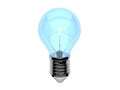 Blue bulb with a white fiber