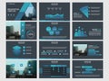 Blue Bundle infographic elements presentation template. business annual report, brochure, leaflet, advertising flyer, Royalty Free Stock Photo