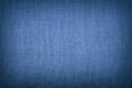 Blue burlap jute canvas background with shade Royalty Free Stock Photo