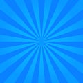 Blue burst background in retro style. Abstract sunburst pattern illustration. Explosion starburst texture for design wallpaper. Royalty Free Stock Photo