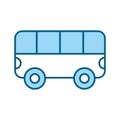 Blue bus cartoon Royalty Free Stock Photo