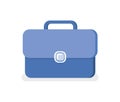 Blue Business Briefcase Isolated Portfolio Vector Royalty Free Stock Photo