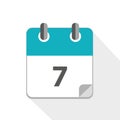 Blue business calendar 7 icon Royalty Free Stock Photo