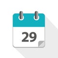 Blue business calendar 29 icon
