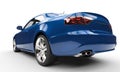 Blue Business Car Back View 2 Royalty Free Stock Photo