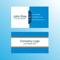 Blue Business card, Blue professional visiting card for the Company