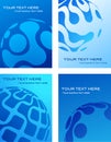 Blue business card template design