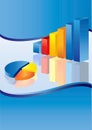 Blue Business Chart Royalty Free Stock Photo