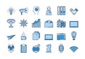 02 Blue BUSINESS icons set