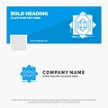 Blue Business Logo Template for Abstract, core, fabrication, formation, forming. Facebook Timeline Banner Design. vector web