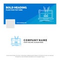 Blue Business Logo Template for Analysis, analytical, management, online, platform. Facebook Timeline Banner Design. vector web Royalty Free Stock Photo