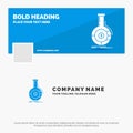 Blue Business Logo Template for Analysis, analytics, banking, business, financial. Facebook Timeline Banner Design. vector web Royalty Free Stock Photo