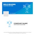 Blue Business Logo Template for Analysis, Search, information, research, Security. Facebook Timeline Banner Design. vector web