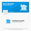 Blue Business Logo Template for Architecture, bank, banking, building, federal. Facebook Timeline Banner Design. vector web banner