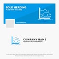 Blue Business Logo Template for Arrows, forward, graph, market, prediction. Facebook Timeline Banner Design. vector web banner