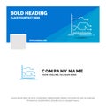 Blue Business Logo Template for Arrows, forward, graph, market, prediction. Facebook Timeline Banner Design. vector web banner