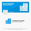 Blue Business Logo Template for Audio, hifi, monitor, speaker, studio. Facebook Timeline Banner Design. vector web banner Royalty Free Stock Photo