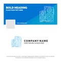 Blue Business Logo Template for Audio, hifi, monitor, speaker, studio. Facebook Timeline Banner Design. vector web banner Royalty Free Stock Photo