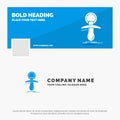 Blue Business Logo Template for Baby, dummy, newbie, nipple, noob. Facebook Timeline Banner Design. vector web banner background