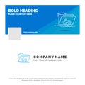 Blue Business Logo Template for Backdoor, exploit, file, internet, software. Facebook Timeline Banner Design. vector web banner Royalty Free Stock Photo