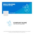 Blue Business Logo Template for Bag, finance, give, investment, money, offer. Facebook Timeline Banner Design. vector web banner Royalty Free Stock Photo