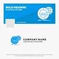 Blue Business Logo Template for Big, chart, data, world, infographic. Facebook Timeline Banner Design. vector web banner