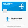 Blue Business Logo Template for Build, design, develop, sketch, tools. Facebook Timeline Banner Design. vector web banner
