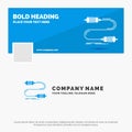 Blue Business Logo Template for Buzz, communication, interaction, marketing, wire. Facebook Timeline Banner Design. vector web