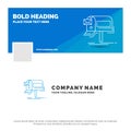 Blue Business Logo Template for campaigns, email, marketing, newsletter, mail. Facebook Timeline Banner Design. vector web banner