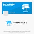 Blue Business Logo Template for campaigns, email, marketing, newsletter, mail. Facebook Timeline Banner Design. vector web banner Royalty Free Stock Photo