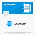 Blue Business Logo Template for Code, coding, file, programming, script. Facebook Timeline Banner Design. vector web banner Royalty Free Stock Photo
