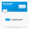 Blue Business Logo Template for Console, device, game, gaming, psp. Facebook Timeline Banner Design. vector web banner background