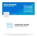 Blue Business Logo Template for Console, dj, mixer, music, studio. Facebook Timeline Banner Design. vector web banner background Royalty Free Stock Photo