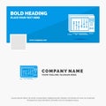 Blue Business Logo Template for Console, dj, mixer, music, studio. Facebook Timeline Banner Design. vector web banner background Royalty Free Stock Photo