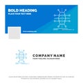 Blue Business Logo Template for Distribution, grid, infrastructure, network, smart. Facebook Timeline Banner Design. vector web