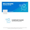 Blue Business Logo Template for FAQ, Assistance, call, consultation, help. Facebook Timeline Banner Design. vector web banner