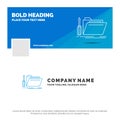 Blue Business Logo Template for folder, tool, repair, resource, service. Facebook Timeline Banner Design. vector web banner Royalty Free Stock Photo