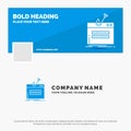 Blue Business Logo Template for fraud, internet, login, password, theft. Facebook Timeline Banner Design. vector web banner