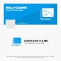 Blue Business Logo Template for gallery, image, landscape, nature, photo. Facebook Timeline Banner Design. vector web banner