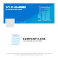 Blue Business Logo Template for Gazette, media, news, newsletter, newspaper. Facebook Timeline Banner Design. vector web banner