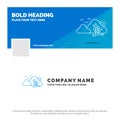 Blue Business Logo Template for mountain, landscape, hill, nature, tree. Facebook Timeline Banner Design. vector web banner