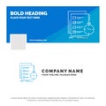 Blue Business Logo Template for todo, task, list, check, time. Facebook Timeline Banner Design. vector web banner background