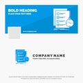 Blue Business Logo Template for todo, task, list, check, time. Facebook Timeline Banner Design. vector web banner background