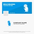 Blue Business Logo Template for touch, click, hand, on, start. Facebook Timeline Banner Design. vector web banner background Royalty Free Stock Photo