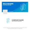 Blue Business Logo Template for waste, disposal, garbage, management, recycle. Facebook Timeline Banner Design. vector web banner