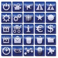 Blue web icons 51-75