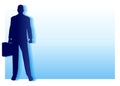 Blue Businessman Background