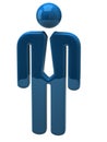 Blue businessman icon