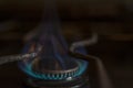 Blue butane gas fire